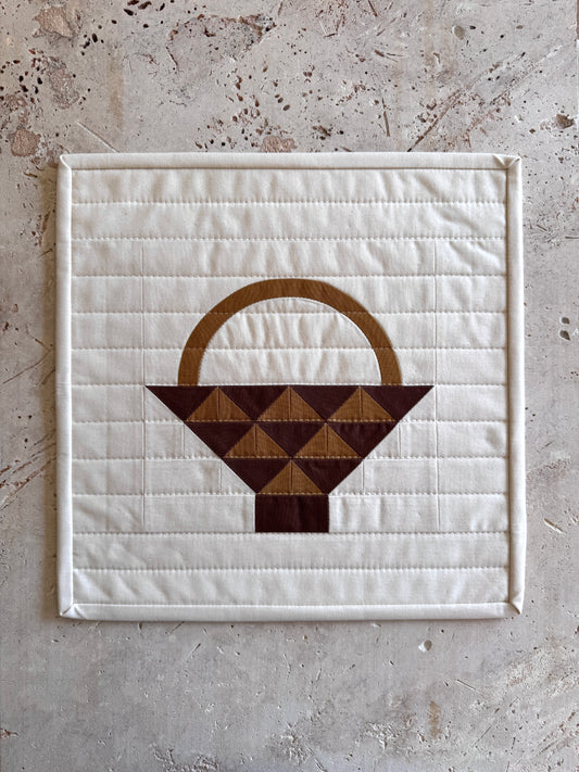 Basket Medium Work | Leather + Cappuccino