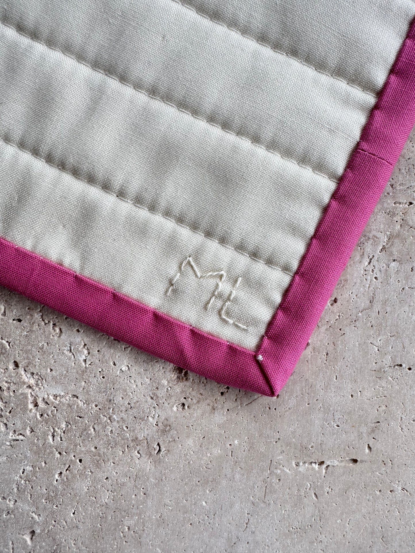 Ticker Coaster Pair | Blush Pink